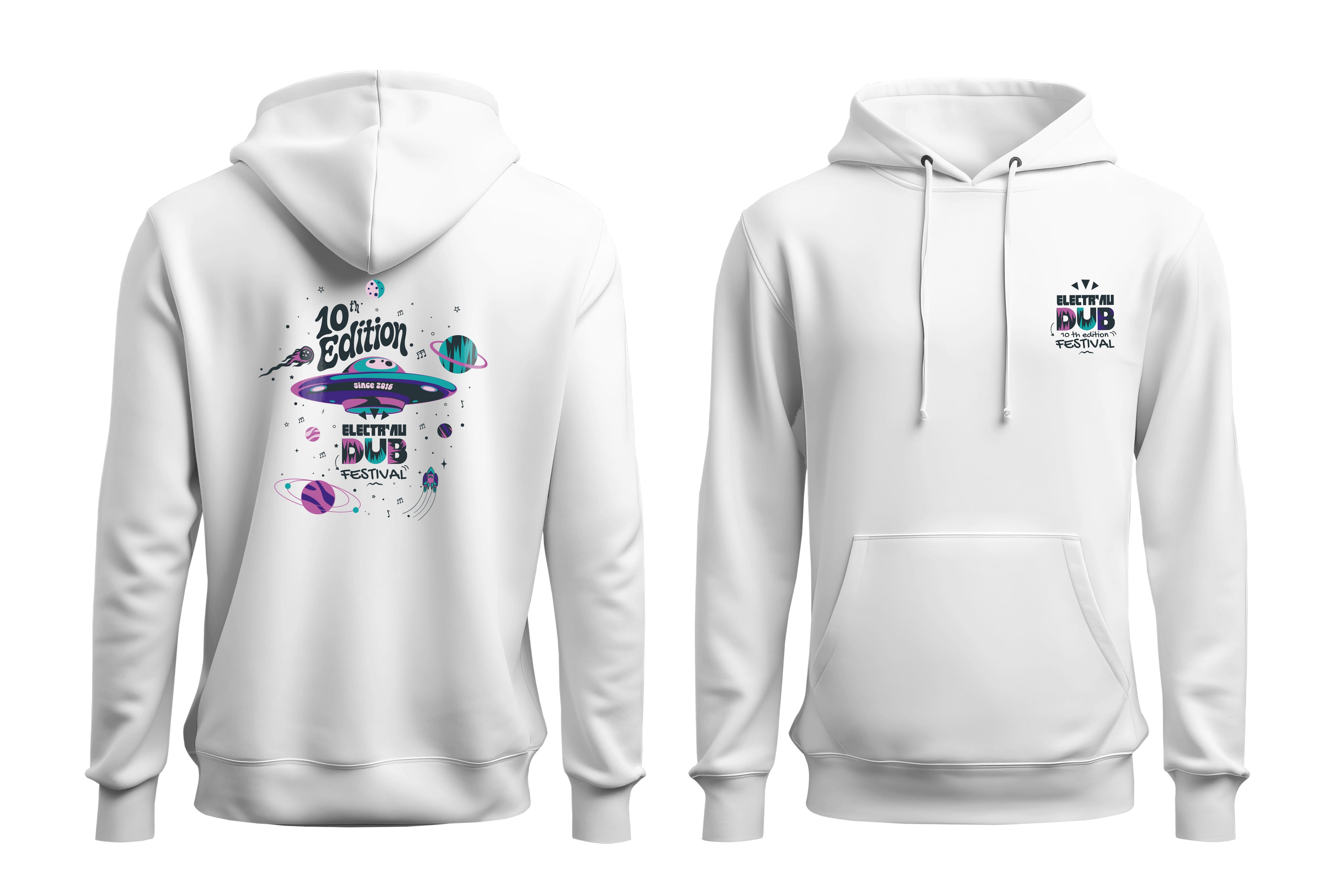 Sweat à capuche blanc - Edition limitée 10 ans