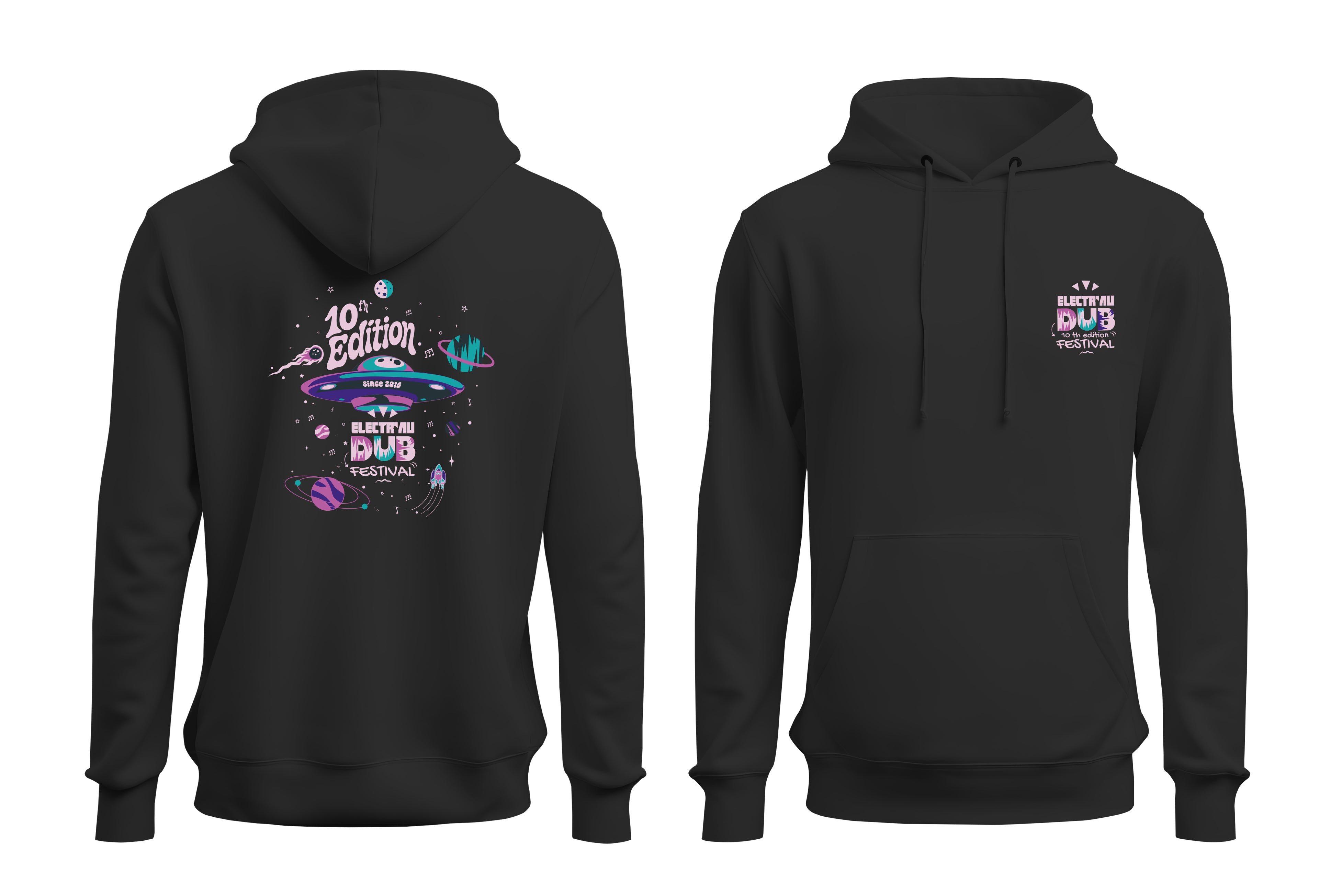 Sweat à capuche noir - Edition limitée 10 ans